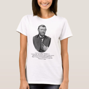 Camiseta Ulysses S. Grant cita na igreja e no estado