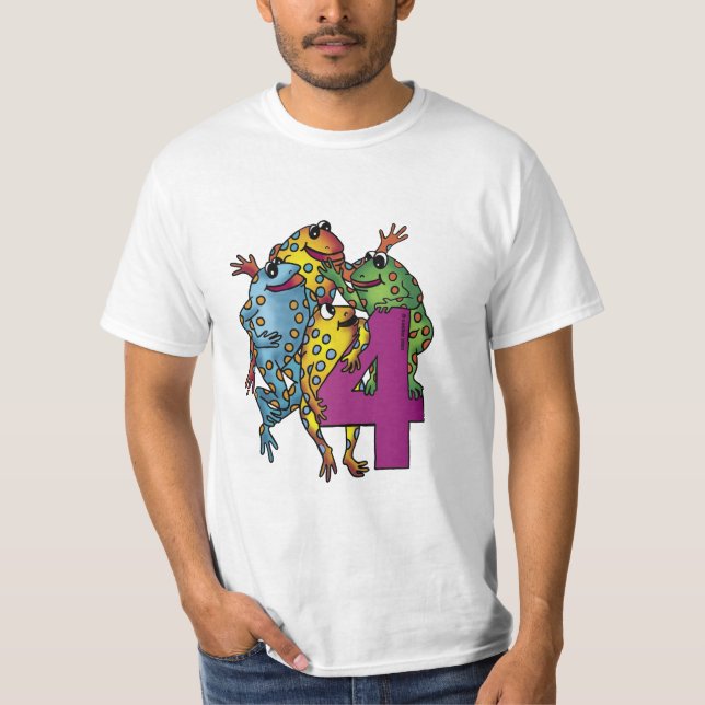 Camiseta Um 4º sapo de aniversário (Frente)