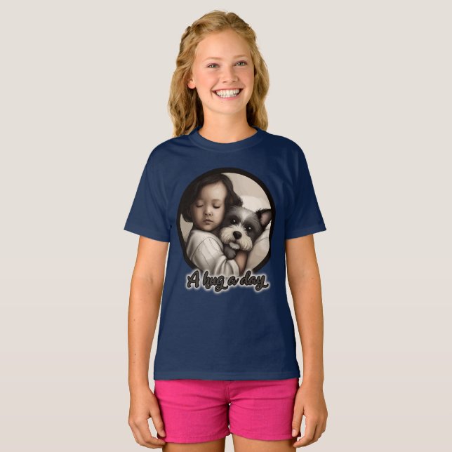 Camiseta Um abraço por dia (Frente Completa)