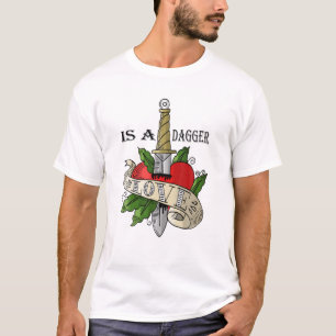 Camiseta Um Adorador Bissexual Adoraria Um Coração Daggers