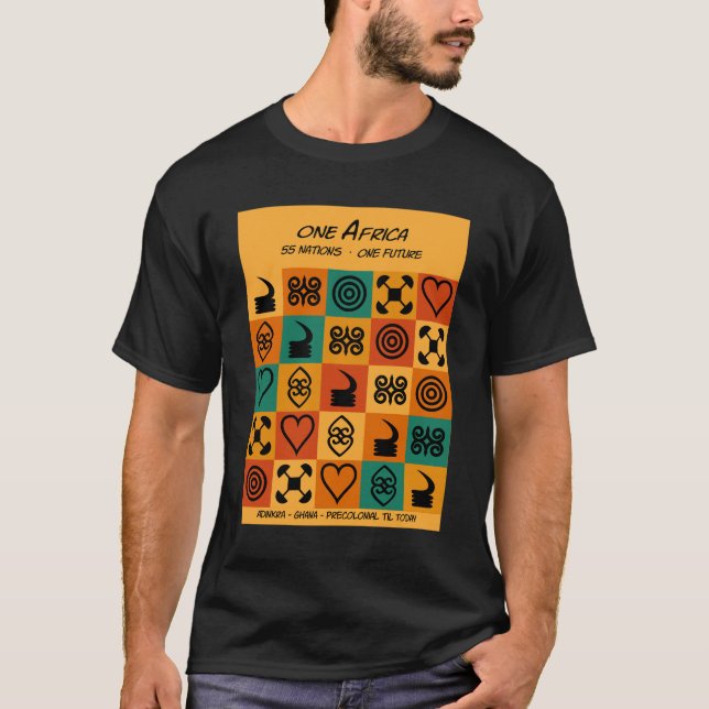 Camiseta Um África – Adinkra – Gana -  (Frente)