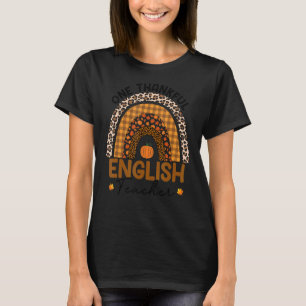 Camiseta Um agradecido professor inglês Rainbow Leopard Obr