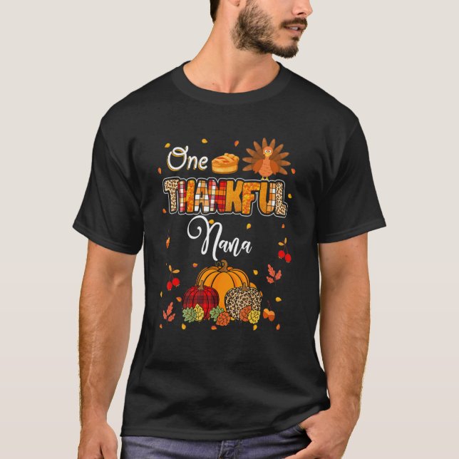 Camiseta Um agradecimento Nana Fall Outono de Ação de Graça (Frente)