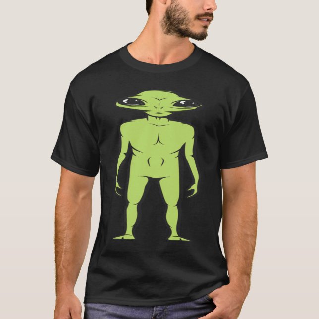 Camiseta Um Alien Simplesmente Parado Ali (Frente)