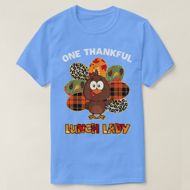 Camiseta Um almoço de graças Lady Turkey outono (Frente do Design)