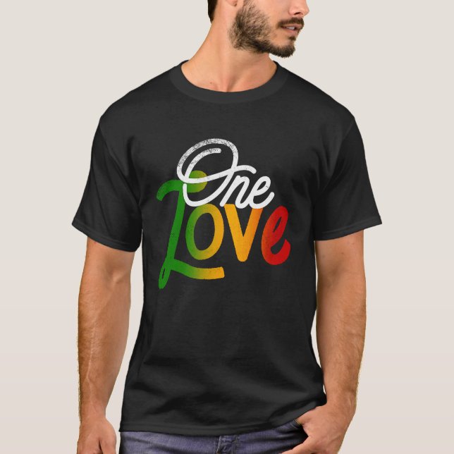 Camiseta Um Amor Coração Rasta Reggae Roots Clothing T Peac (Frente)
