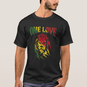 Camiseta Um Amor Rasta Leão Orgulho Jamaicano Reggae Africa