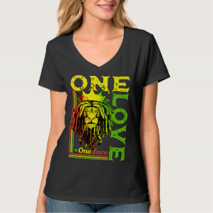 Camiseta Um Amor Rasta Leão Orgulho Jamaicano Reggae Africa