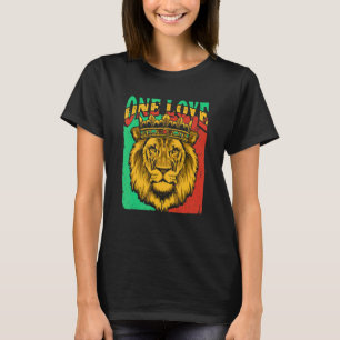 Camiseta Um Amor Rasta Leão Orgulho Jamaicano Reggae Africa