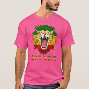Camiseta Um Amor Rasta Reggae Leão De Judah Hippie Rastafa