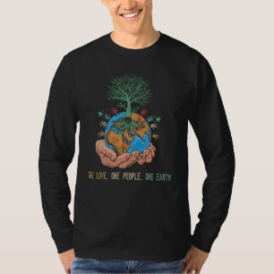 Camiseta Um Amor Uma Pessoas Um Dia da Terra Paz