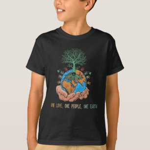 Camiseta Um Amor Uma Pessoas Um Dia da Terra Paz