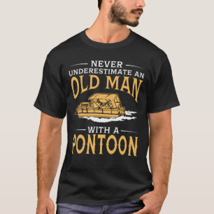Camiseta Um ancião com um pontão