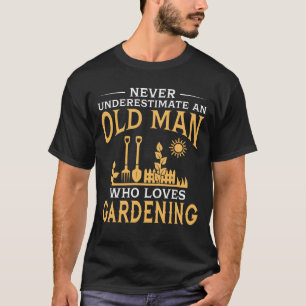 Camiseta Um ancião que ame jardinar