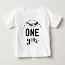 Um Ano de Marco de Bebê de Beisebol -