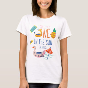 Camiseta Um ao sol primeiro aniversário festa piscina doodl