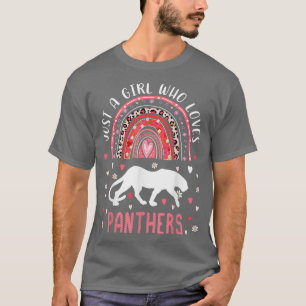 Camiseta Um Arco-Íris Bonito Só Uma Menina Que Ama Panthers