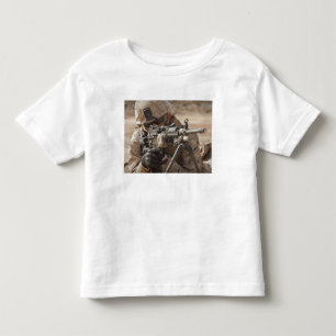 Camiseta Um artilheiro da arma automática do pelotão