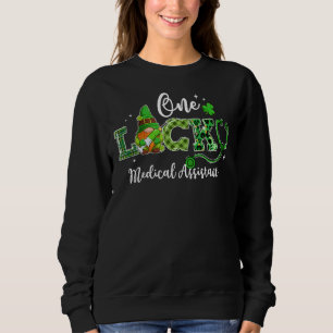 Camiseta Um Assistente Médico Sortudo Gnomo Rua Irlandesa P