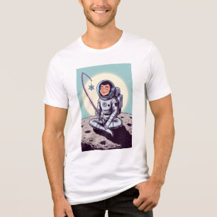 Camiseta Um astronauta sentado na lua