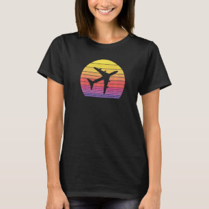 Camiseta Um avião a jato de 747 jatos, antigo, 4