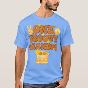 Camiseta Um avô Groovy Retro Mãe Hippie Aniversário 70s F