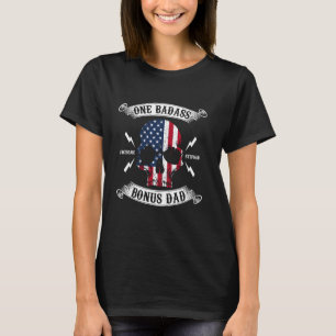 Camiseta Um Badass Bonus Stepdad Aniversário Pai Pais