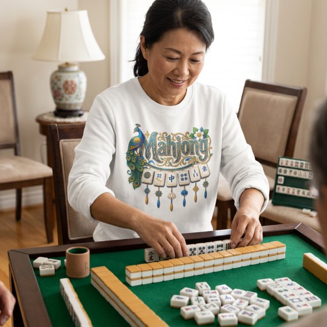 Camiseta Um Bam Pássaro Mahjong (Criador carregado)