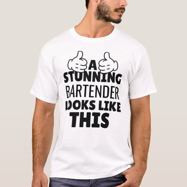 Camiseta Um Barman Incrível Parece Com Este Presente Engraç (Frente)