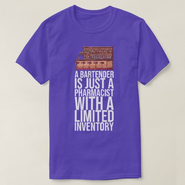 CAMISETA UM BARTENDER É APENAS UM FARMACÊUTICO COM PRESENTE (Frente do Design)