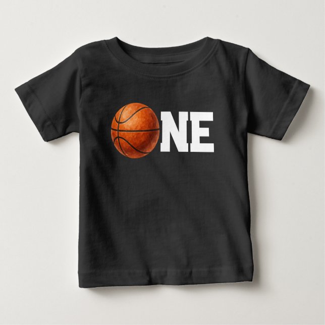 Camiseta Um Basquete Primeiro Aniversário (Frente)
