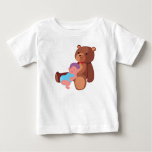 Camiseta um bebê com ursinho