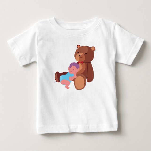 Camiseta um bebê com ursinho (Frente)