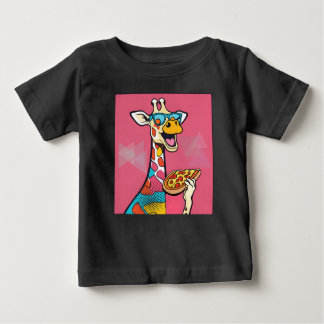 Camiseta Um bebê legal design de girafa