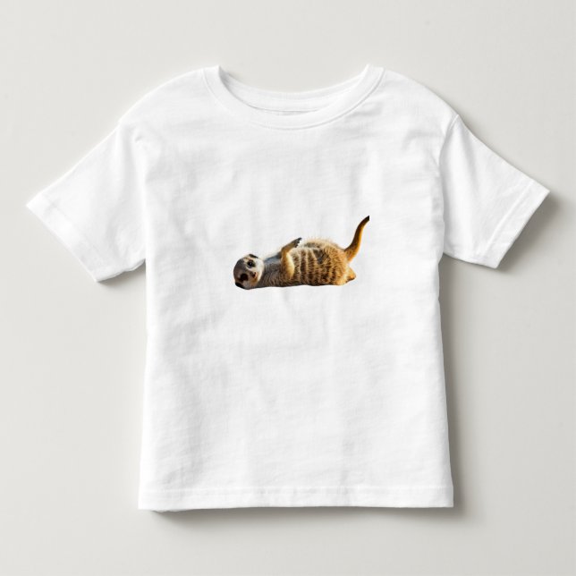 Camiseta um bebê meerkat brincalhão (Frente)