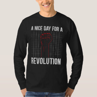 Camiseta Um belo dia para uma Cara de revolução que voa o d