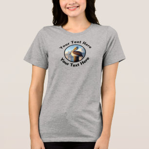 Camiseta Um belo pelicano-marrom com texto personalizado