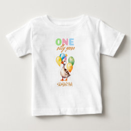 Camiseta Um Bobo Giro Goza do primeiro aniversario Neutro d
