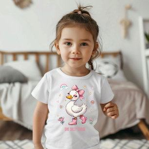 Camiseta Um Bobo Goose Flower Garden primeiro aniversario