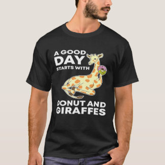 Camiseta Um Bom Dia Começa Com A Rosquinha Girafa
