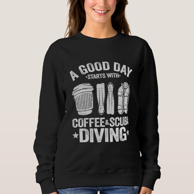 Camiseta Um Bom Dia Começa Com O Café Scuba Diving (Frente)