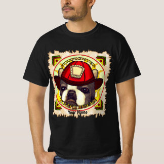 Camiseta Um Bombeiro Terrier de Boston