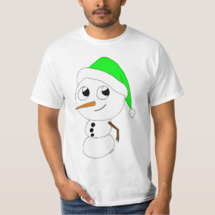 Camiseta um boneco de neve chibi