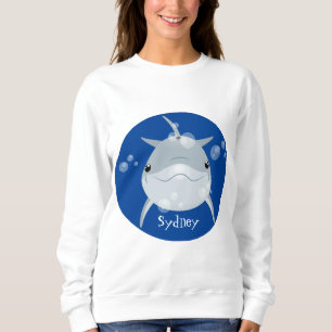 Camiseta Um bonito e feliz desenho animado de golfinho kawa