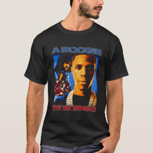 Camiseta Um Boogie Com O Colagem De Hoodie Preto