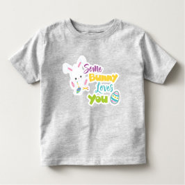 CAMISETA UM BUNNY GOSTA DE VOCÊ COM OVOS MAIS LENTOS