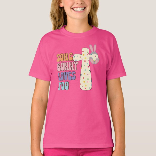 Camiseta Um Bunny te ama Felz pascoa (Frente)