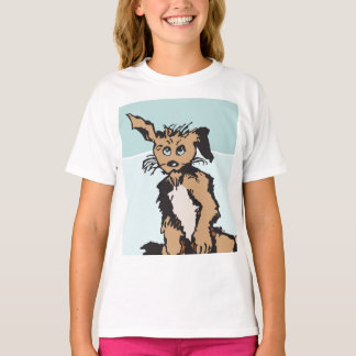 Camiseta Um Cachorro Bonito Com Olhos Azuis