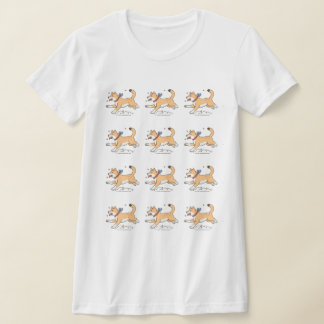 Camiseta Um Cachorro Marrom Feliz Correndo