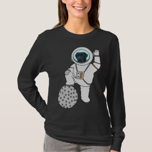 Camiseta Um Cachorro Preto Num Astronauta, Mulher